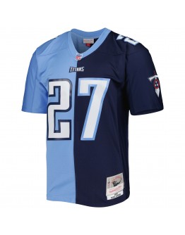 Eddie George Tennessee Titans Mitchell & Ness 1999 Split Legacy Replica Jersey - Navy/Light Blue