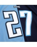 Eddie George Tennessee Titans Mitchell & Ness 1999 Split Legacy Replica Jersey - Navy/Light Blue