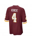 Taylor Heinicke Washington Football Team Nike Game Jersey - Burgundy