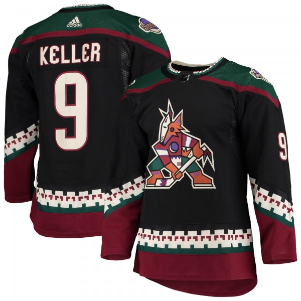 Clayton Keller Arizona Coyotes adidas Home Authentic Pro Player Jersey - Black