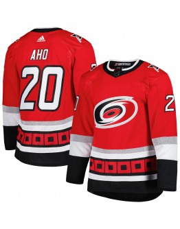 Sebastian Aho Carolina Hurricanes adidas 25th Anniversary Authentic Pro Primegreen Player Jersey - Red