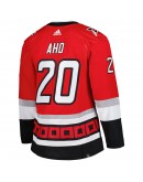 Sebastian Aho Carolina Hurricanes adidas 25th Anniversary Authentic Pro Primegreen Player Jersey - Red