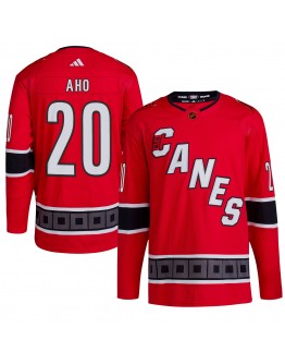 Sebastian Aho Carolina Hurricanes adidas Reverse Retro 2.0 Authentic Player Jersey - Red