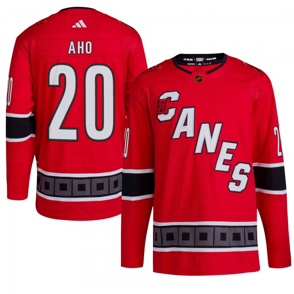 Sebastian Aho Carolina Hurricanes adidas Reverse Retro 2.0 Authentic Player Jersey - Red