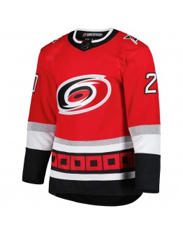 Sebastian Aho Carolina Hurricanes adidas 25th Anniversary Authentic Pro Primegreen Player Jersey - Red