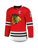 Jonathan Toews Chicago Blackhawks adidas Captain Patch Home Primegreen Authentic Pro Player Jersey - Red