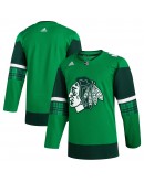  Chicago Blackhawks adidas 2023 St. Patrick's Day Primegreen Authentic Jersey - Kelly Green