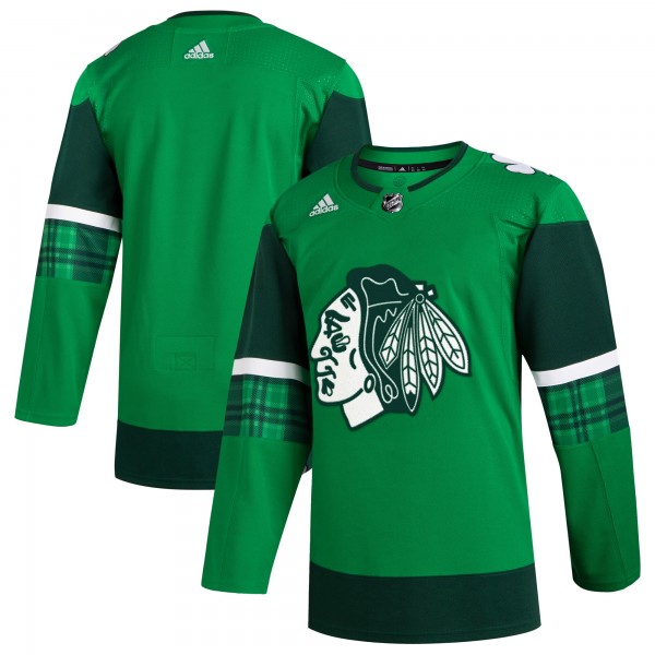  Chicago Blackhawks adidas 2023 St. Patrick's Day Primegreen Authentic Jersey - Kelly Green