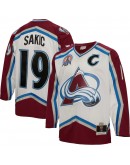 Joe Sakic Colorado Avalanche Mitchell & Ness 2000/01 Captain Patch Blue Line Player Jersey - White