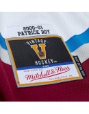 Patrick Roy Colorado Avalanche Mitchell & Ness 2000/01  Blue Line Player Jersey - White