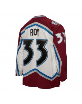 Patrick Roy Colorado Avalanche Mitchell & Ness 2000/01  Blue Line Player Jersey - White