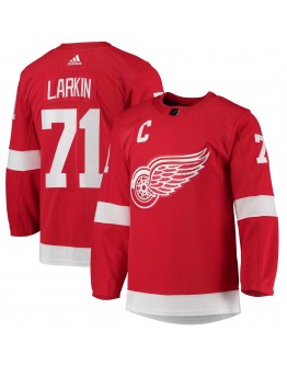 Dylan Larkin Detroit Red Wings adidas Home Captain Patch Primegreen Authentic Pro Player Jersey - Red