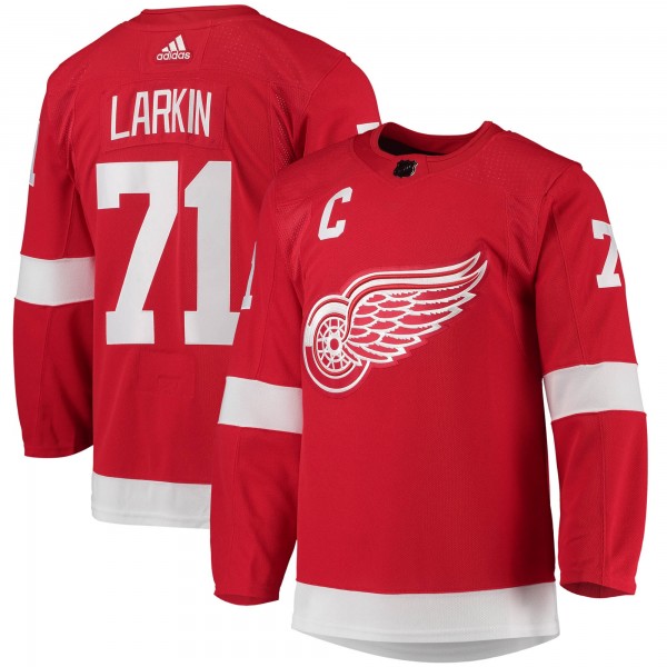 Dylan Larkin Detroit Red Wings adidas Home Captain Patch Primegreen Authentic Pro Player Jersey - Red