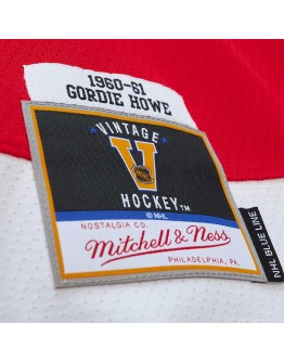 Gordie Howe Detroit Red Wings Mitchell & Ness Big & Tall 1960 Captain Patch Blue Line Player Jersey - Red