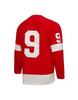 Gordie Howe Detroit Red Wings Mitchell & Ness 1960/61 Captain Patch Blue Line Player Jersey - Red