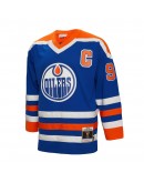 Wayne Gretzky Edmonton Oilers Mitchell & Ness 1986/87 Captain Patch Blue Line Player Jersey - Royal