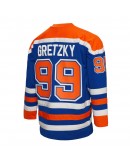 Wayne Gretzky Edmonton Oilers Mitchell & Ness 1986/87 Captain Patch Blue Line Player Jersey - Royal