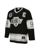 Wayne Gretzky Los Angeles Kings Mitchell & Ness 1992/93 Captain Patch Blue Line Player Jersey - Black