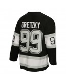 Wayne Gretzky Los Angeles Kings Mitchell & Ness 1992/93 Captain Patch Blue Line Player Jersey - Black