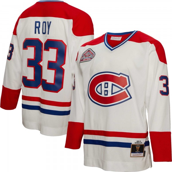 Patrick Roy Montreal Canadiens Mitchell & Ness 1992/93  Blue Line Player Jersey - White