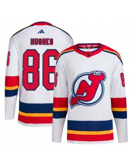 Jack Hughes New Jersey Devils adidas Reverse Retro 2.0 Authentic Player Jersey - White