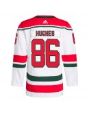 Jack Hughes New Jersey Devils adidas 2022/23 Heritage Primegreen Authentic Pro Jersey - White