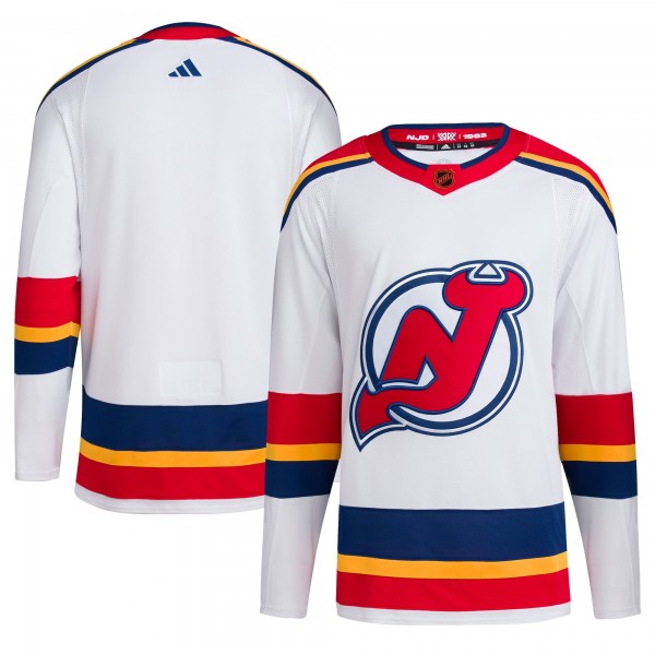 New Jersey Devils adidas Reverse Retro 2.0 Authentic Blank Jersey - White