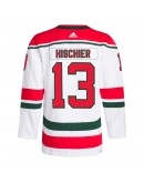 Nico Hischier New Jersey Devils adidas 2022/23 Heritage Primegreen Authentic Pro Jersey - White