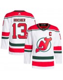 Nico Hischier New Jersey Devils adidas 2022/23 Heritage Primegreen Authentic Pro Jersey - White