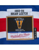 Brian Leetch New York Rangers Mitchell & Ness 1993/94 Alternate Captain Patch Blue Line Player Jersey - White