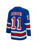 Mark Messier New York Rangers Mitchell & Ness 1993/94 Captain Patch Blue Line Player Jersey - Blue