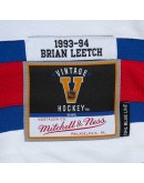 Brian Leetch New York Rangers Mitchell & Ness 1993/94 Alternate Captain Patch Blue Line Player Jersey - Blue