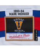 Mark Messier New York Rangers Mitchell & Ness 1993/94 Captain Patch Blue Line Player Jersey - Blue