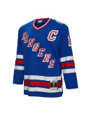 Mark Messier New York Rangers Mitchell & Ness 1993/94 Captain Patch Blue Line Player Jersey - Blue