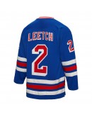 Brian Leetch New York Rangers Mitchell & Ness 1993/94 Alternate Captain Patch Blue Line Player Jersey - Blue