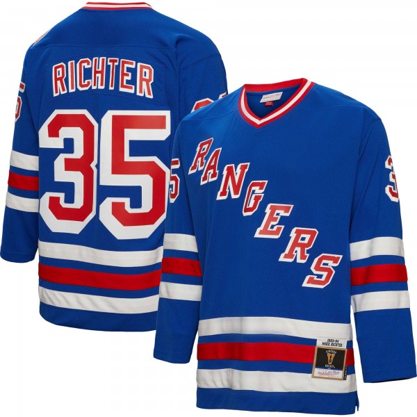 Mike Richter New York Rangers Mitchell & Ness 1993/94  Blue Line Player Jersey - Blue