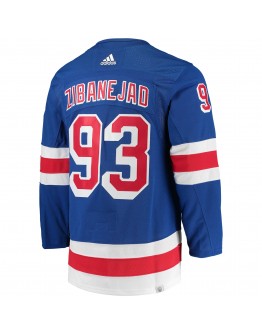 Mika Zibanejad New York Rangers adidas Home Primegreen Authentic Pro Player Jersey - Blue