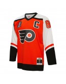 Eric Lindros Philadelphia Flyers Mitchell & Ness 1996/97 Captain Patch Blue Line Player Jersey - Orange