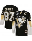 Sidney Crosby Pittsburgh Penguins Mitchell & Ness 2008/09 Captain Patch Blue Line Player Jersey - Black