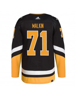 Evgeni Malkin Pittsburgh Penguins adidas 2021/22 Alternate Primegreen Authentic Pro Player Jersey - Black