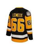 Mario Lemieux Pittsburgh Penguins Mitchell & Ness Big & Tall 1991 Captain Patch Blue Line Player Jersey - Black