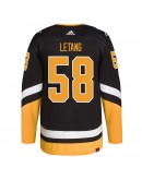 Kris Letang Pittsburgh Penguins adidas 2021/22 Alternate Primegreen Authentic Pro Player Jersey - Black