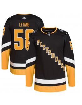 Kris Letang Pittsburgh Penguins adidas 2021/22 Alternate Primegreen Authentic Pro Player Jersey - Black