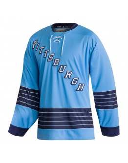 Pittsburgh Penguins adidas Team Classics Authentic Blank Jersey - Light Blue