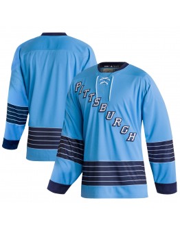 Pittsburgh Penguins adidas Team Classics Authentic Blank Jersey - Light Blue