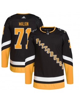 Evgeni Malkin Pittsburgh Penguins adidas 2021/22 Alternate Primegreen Authentic Pro Player Jersey - Black