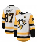 Sidney Crosby Pittsburgh Penguins adidas Away Captain Patch Primegreen Authentic Pro Player Jersey - White