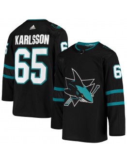 Erik Karlsson San Jose Sharks adidas Team Alternate Authentic Jersey - Black