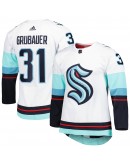 Philipp Grubauer Seattle Kraken adidas Primegreen Authentic Pro Away Player Jersey - White