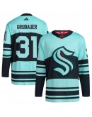 Philipp Grubauer Seattle Kraken adidas Reverse Retro 2.0 Authentic Player Jersey - Teal